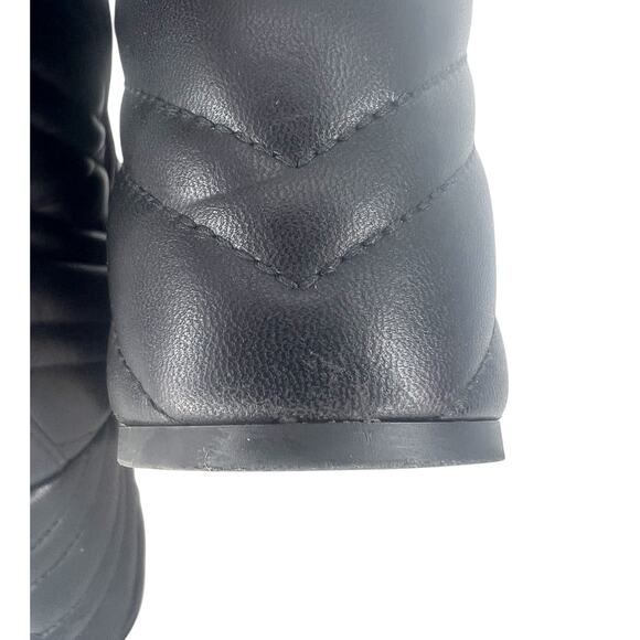 Gucci 95mm Matelasse' Leather Platform Boots in Black - Picture 9 of 16